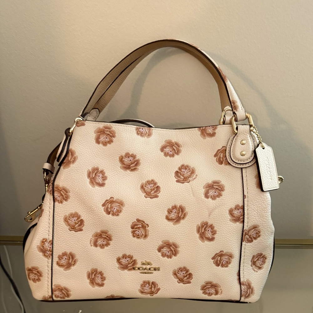 Edie Shoulder Bag 28 With Rose Print
